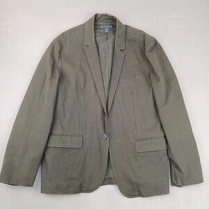 Kenneth Cole XL 44R Mens Jacket Blazer Canvas Elbow Patch 22x30 **Fits A Medium